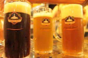 Legend beer, big C Dunkel, golden and munich beer