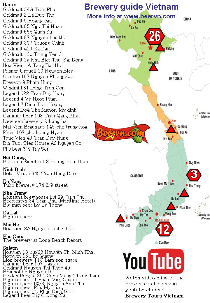 brewery map vietnam